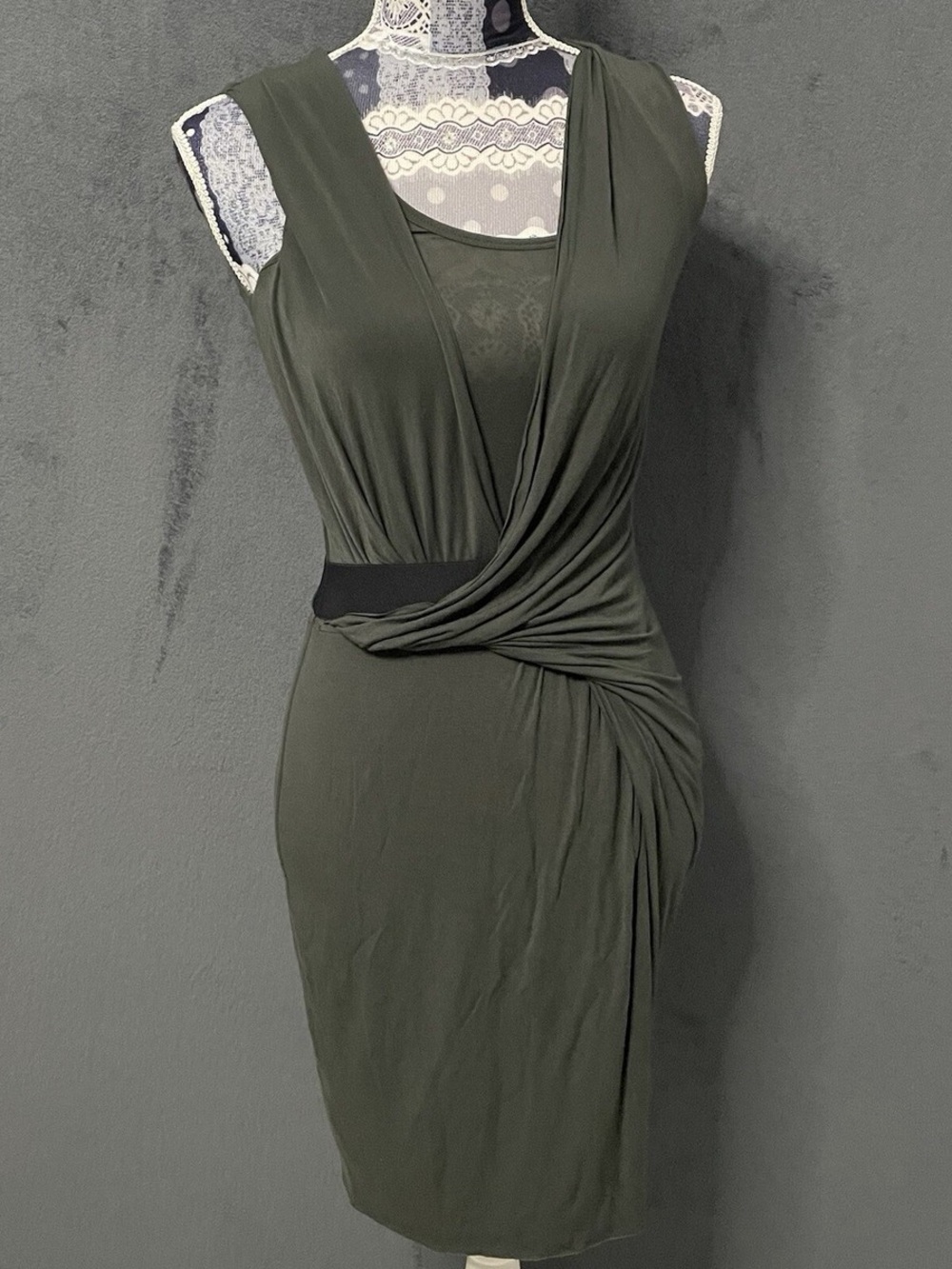 Bailey 44 Twisted Front Jersey Knit Bodycon Sheath Dress